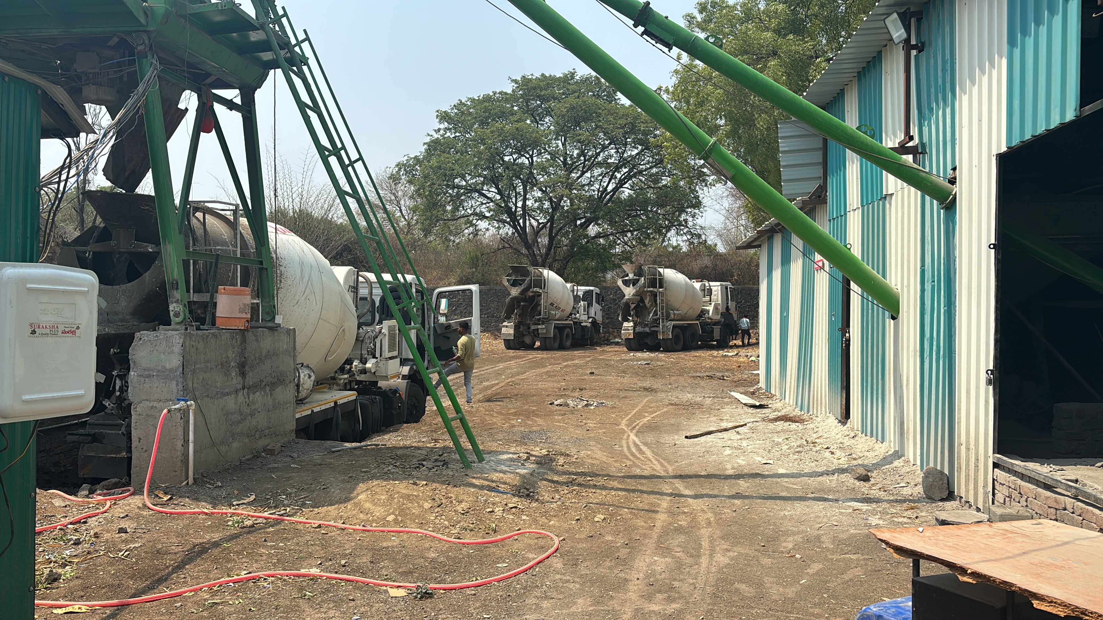 An alternate view of the ConcreteCraft plant and machinery.