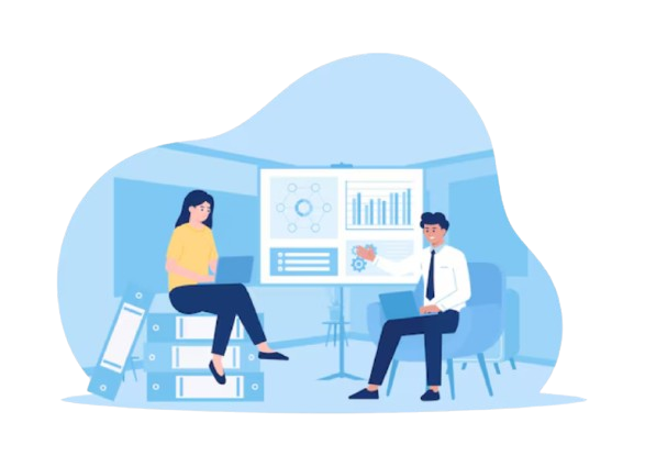 Illustration of construction site planning